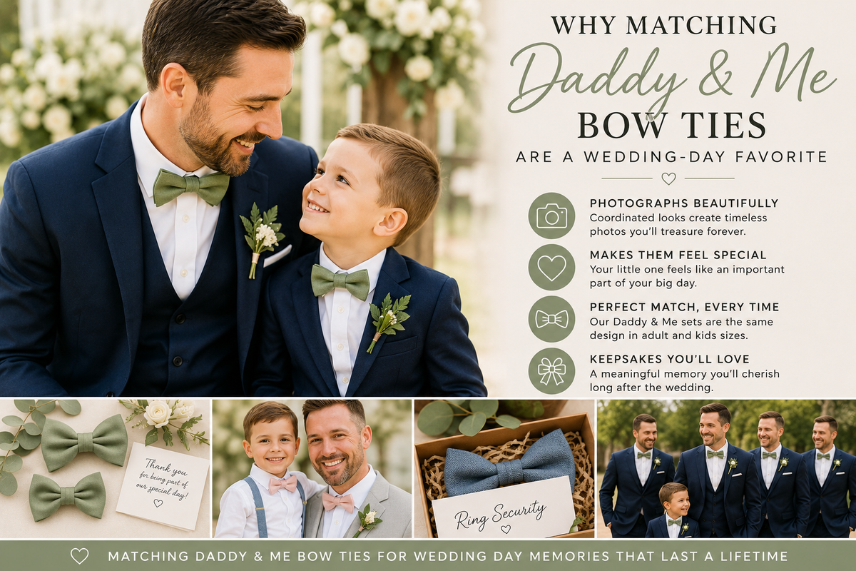 Daddy and Me Wedding Outfits: Matching Bow Tie Ideas for Father and Son