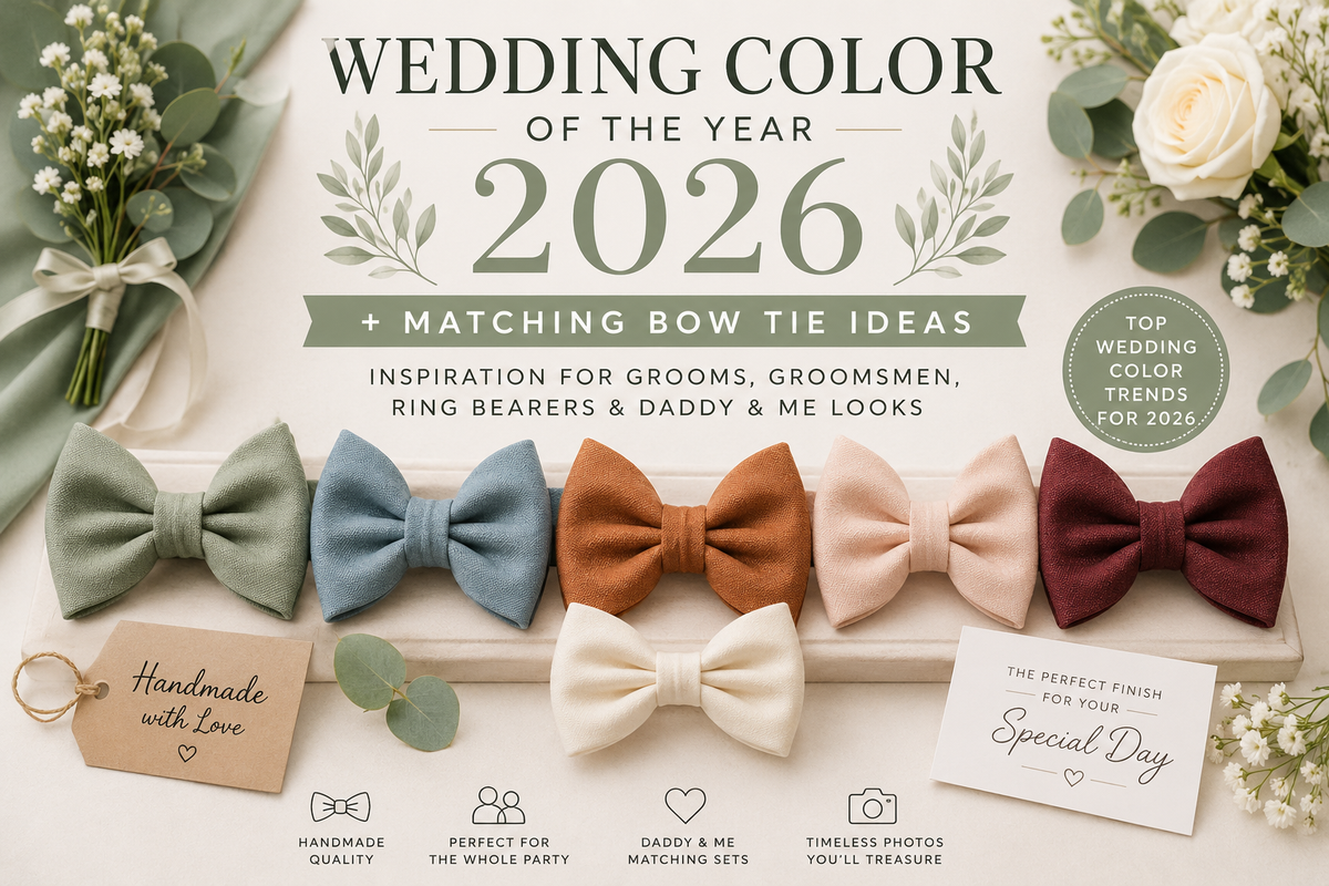 Wedding Color of the Year 2026: Matching Bow Tie Ideas for Every Wedding Theme