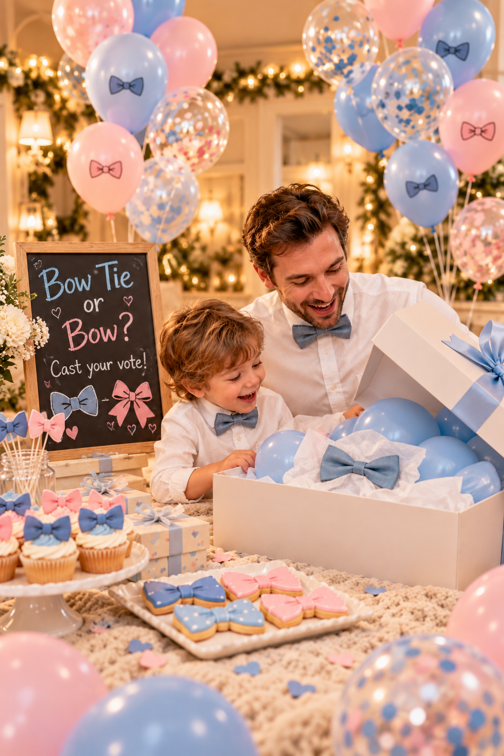 Gender Reveal Ideas: Bow Tie or Bow?