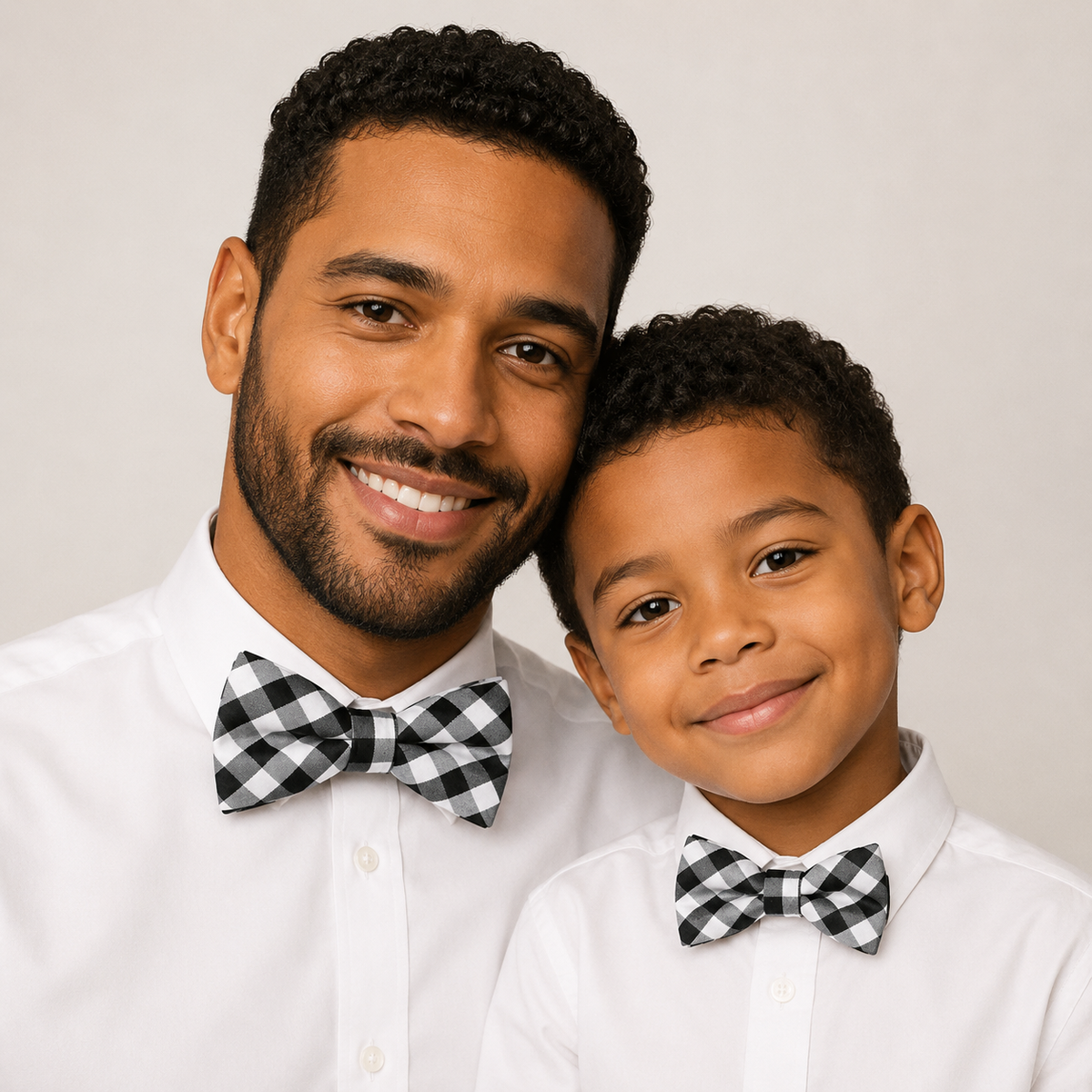 Black daddy and me matching bow tie set