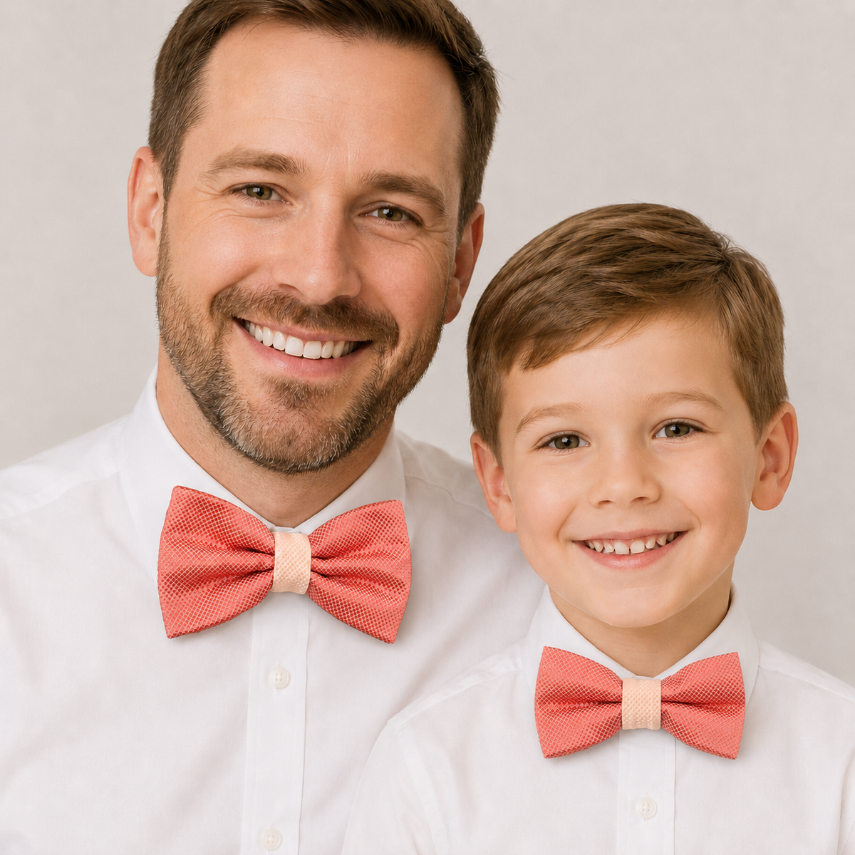 Dusty blue and teal daddy and me matching bow tie set