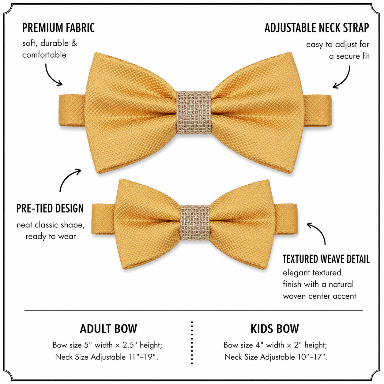 Yellow burlap Bow tie set for daddy and son Daddy me gift set Father son match Handmade Yellow burlap kids bow Adjustable pre tied bow