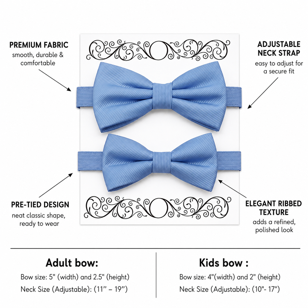 Blue Bow tie set daddy son, Daddy and me gift, Grandpa and me, Father son matching, Kids bow tie, Kids adult bow tie, High quality