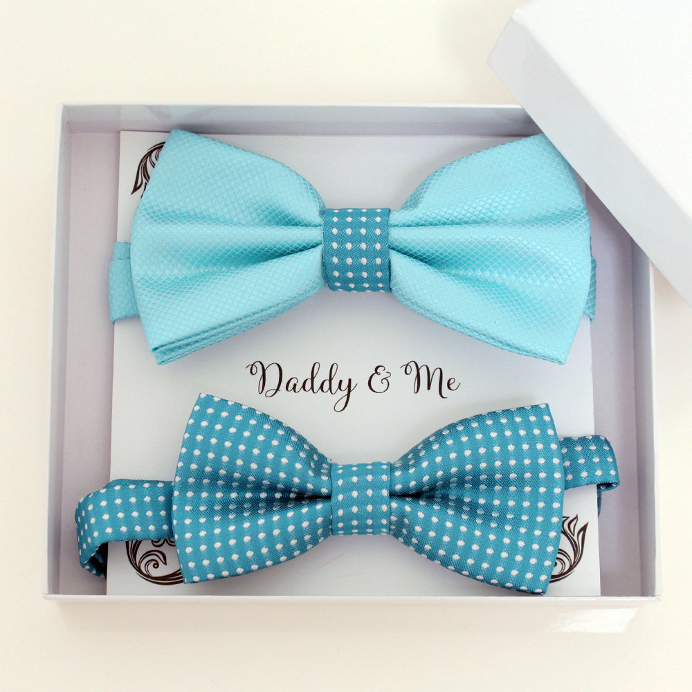 Blue Bow tie set for daddy and son, Daddy me gift set, Father son matching, Blue kids bow, daddy me bow tie, some thing blue, handmade gift