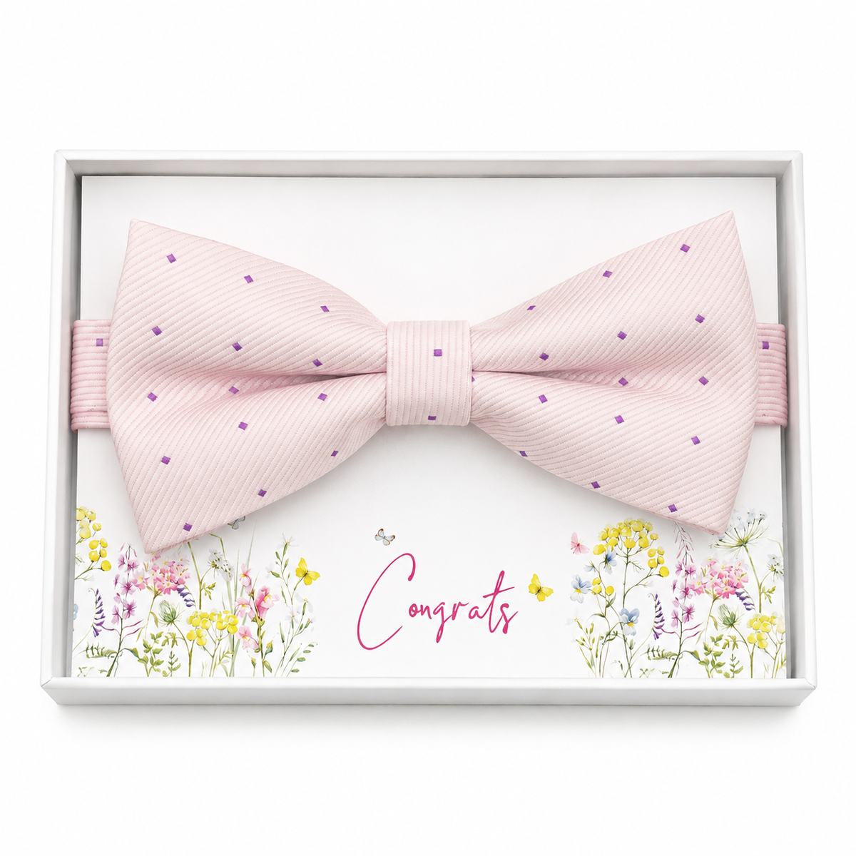 Soft Pink and Lavender Bow Tie — Wedding & Everyday, Adult & Kids Handmade Pre-Tied