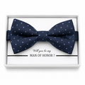 Navy Blue Bow Tie — Wedding & Everyday, Adult & Kids Handmade Pre-Tied