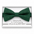 Green and Cream Bow Tie — Wedding & Everyday, Adult & Kids Handmade Pre-Tied