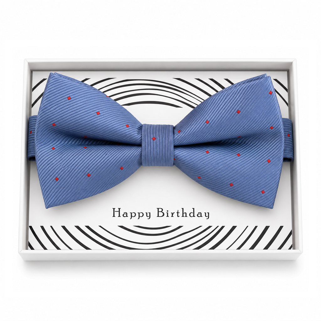 Country Blue and Red Bow Tie — Wedding & Everyday, Adult & Kids Handmade Pre-Tied