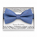 Country Blue and Red Bow Tie — Wedding & Everyday, Adult & Kids Handmade Pre-Tied