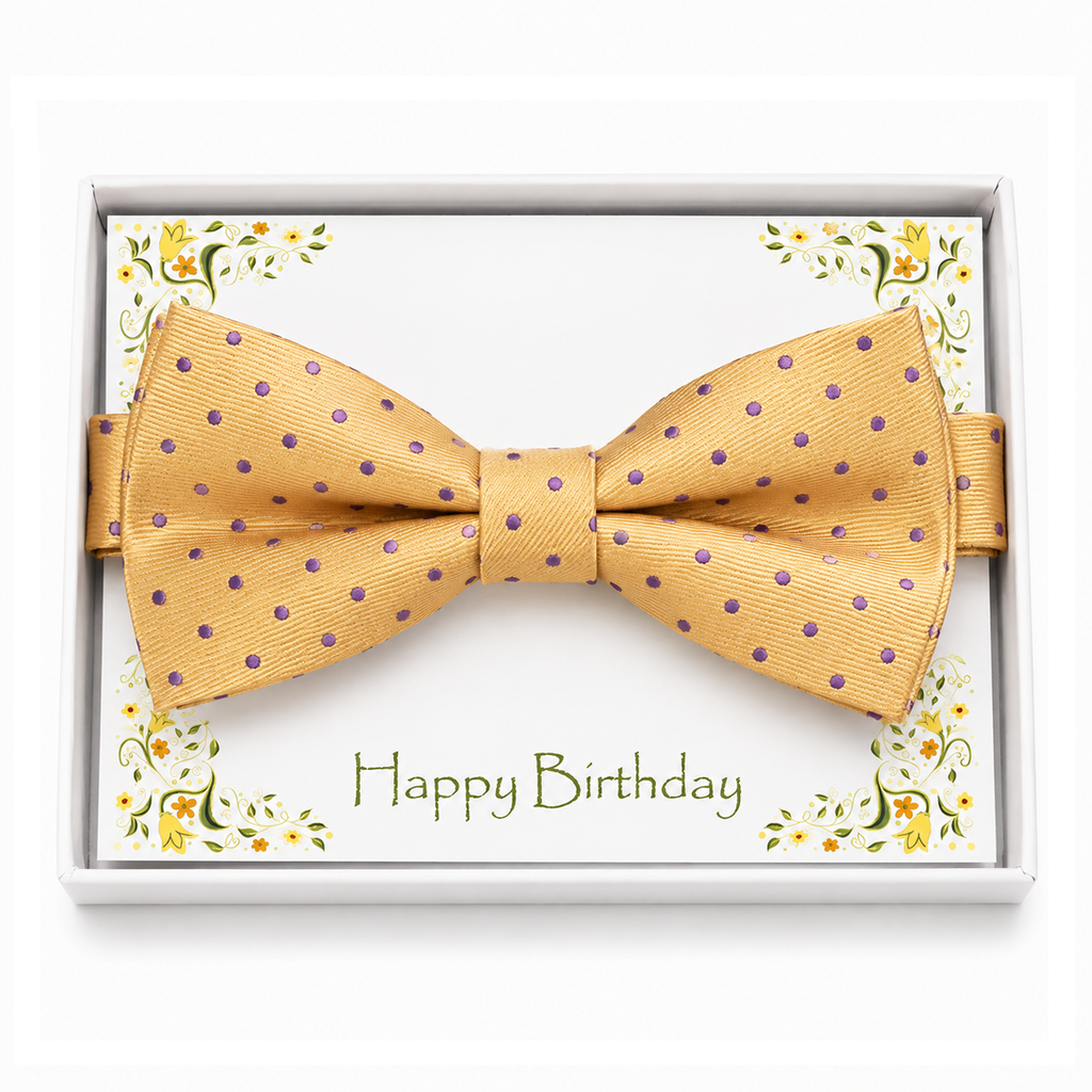 Double Cream and Lavender Bow Tie — Wedding & Everyday, Adult & Kids Handmade Pre-Tied