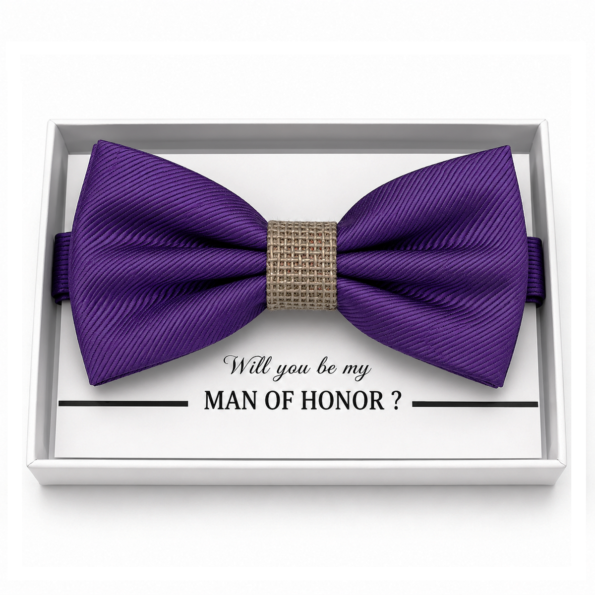 Purple Bow Tie — Wedding & Everyday, Adult & Kids Handmade Pre-Tied