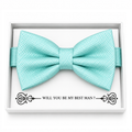 Aqua Bow Tie — Wedding & Everyday, Adult & Kids Handmade Pre-Tied