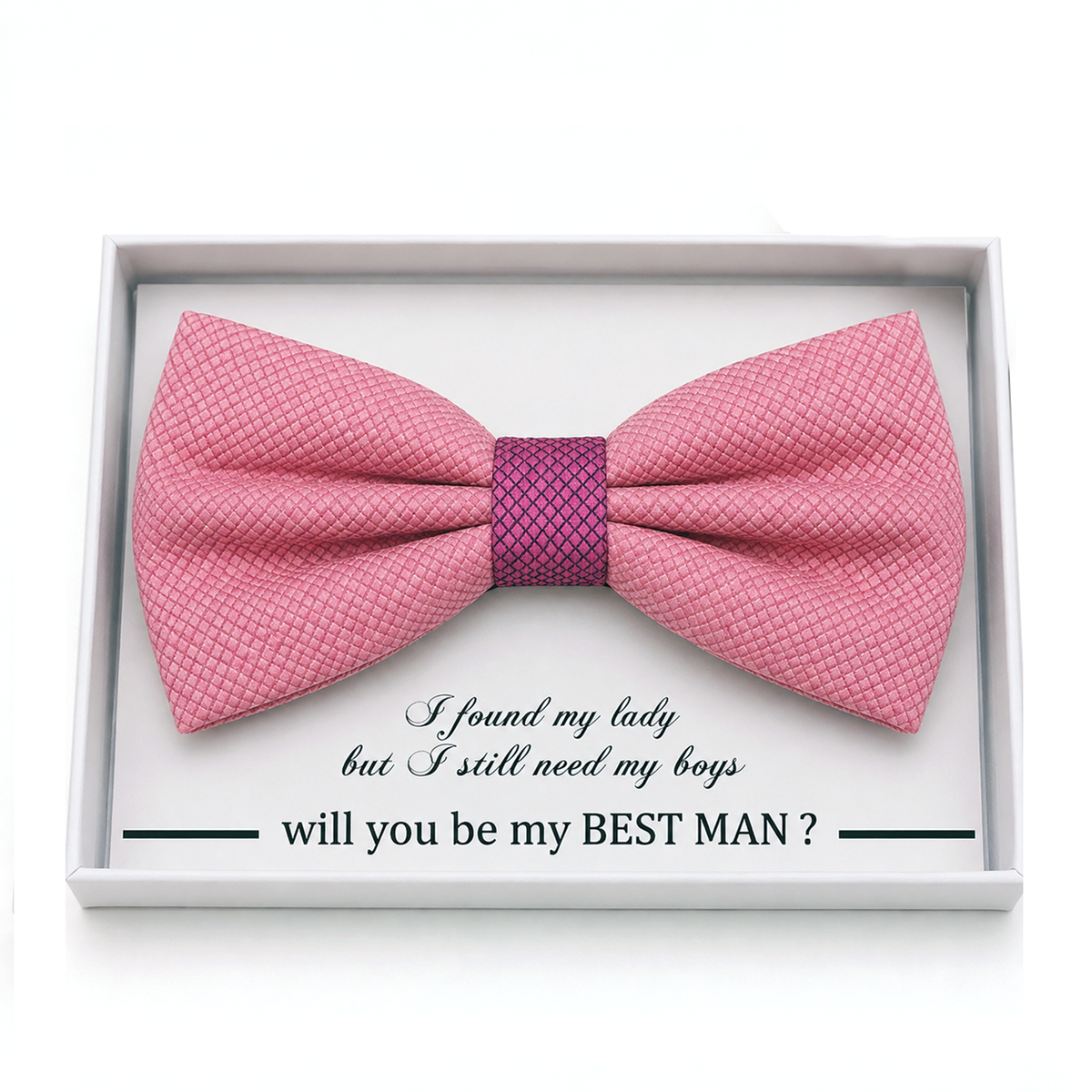 Dusty Rose and Raspberry Rose Bow Tie — Wedding & Everyday, Adult & Kids Handmade Pre-Tied