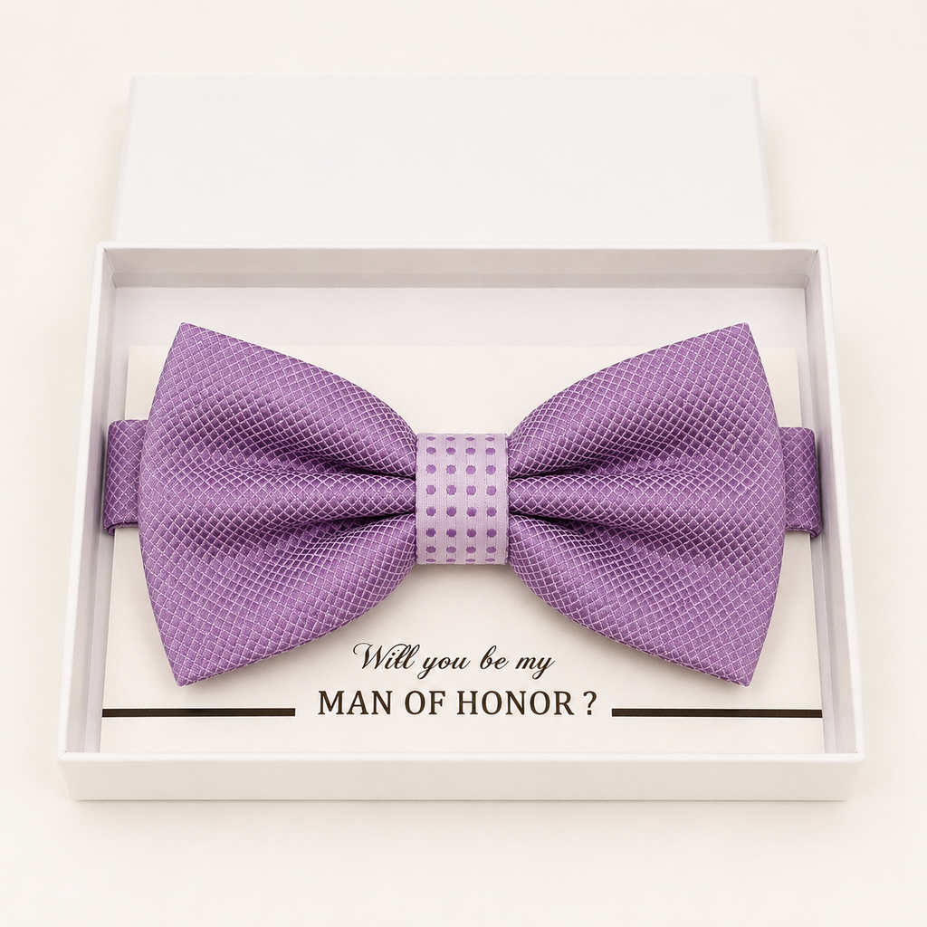 Lavender Bow Tie — Wedding & Everyday, Adult & Kids Handmade Pre-Tied