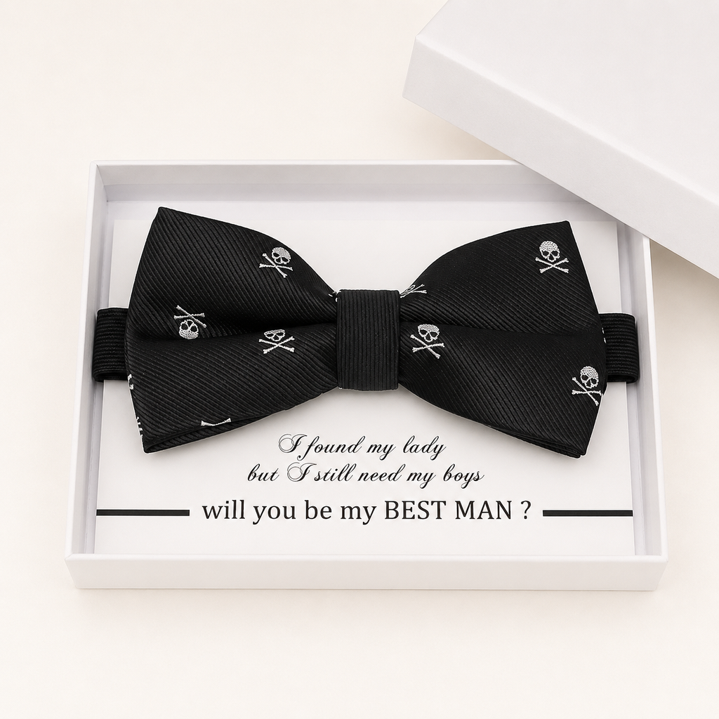 Black Bow Tie — Wedding & Everyday Handmade Pre-Tied