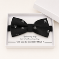 Black Bow Tie — Wedding & Everyday Handmade Pre-Tied