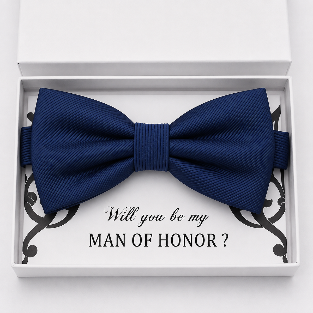 Classic Navy Bow Tie — Wedding & Everyday, Adult & Kids Handmade Pre-Tied