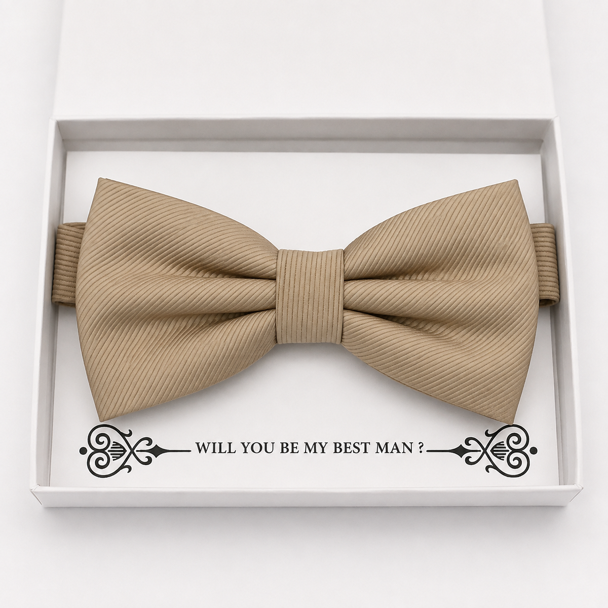 Champagne Bow Tie — Wedding & Everyday, Adult & Kids Handmade Pre-Tied