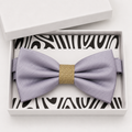 Gray and Burlap Bow Tie — Wedding & Everyday, Adult & Kids Handmade Pre-Tied