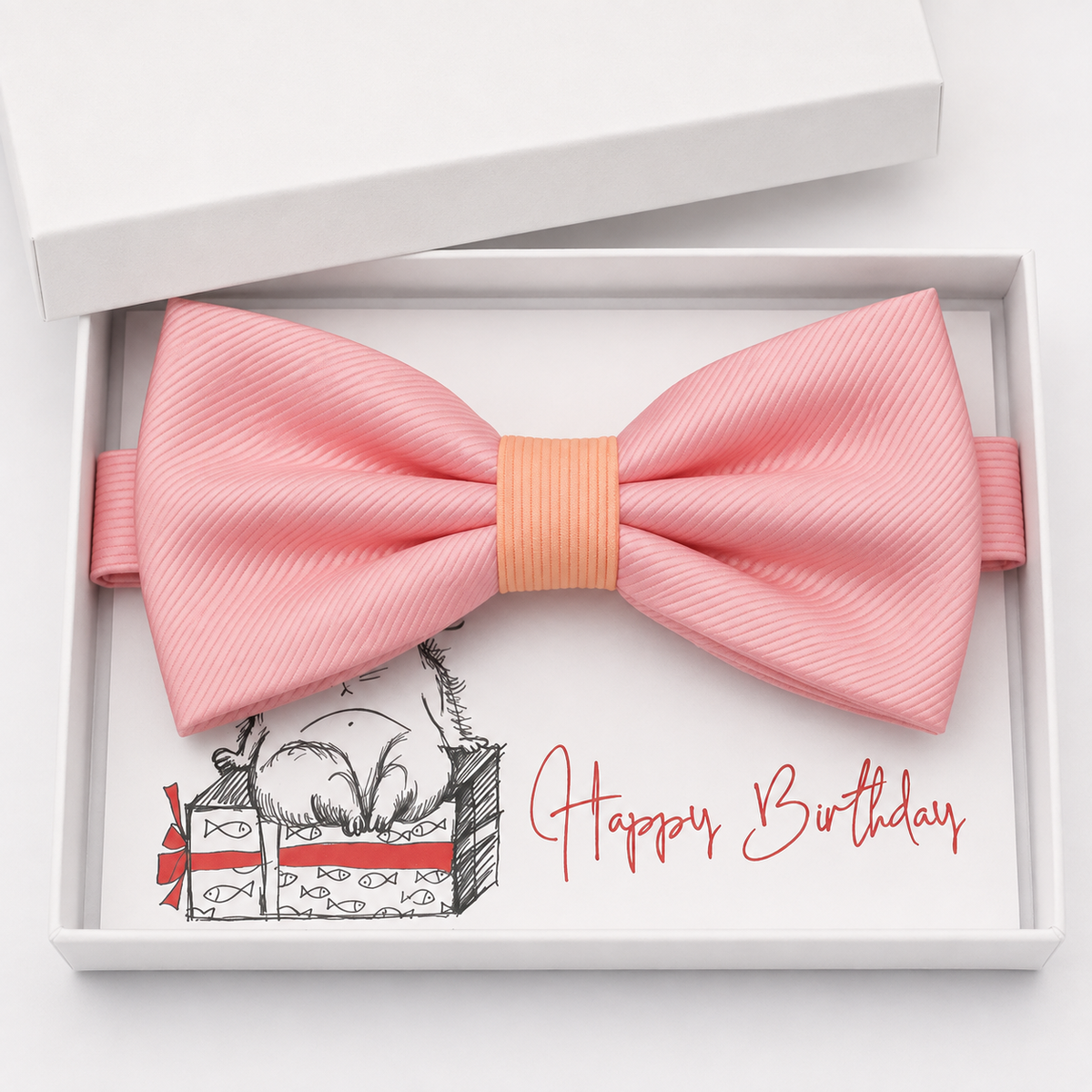 Blush and Peach Bow Tie — Wedding & Everyday, Adult & Kids Handmade Pre-Tied