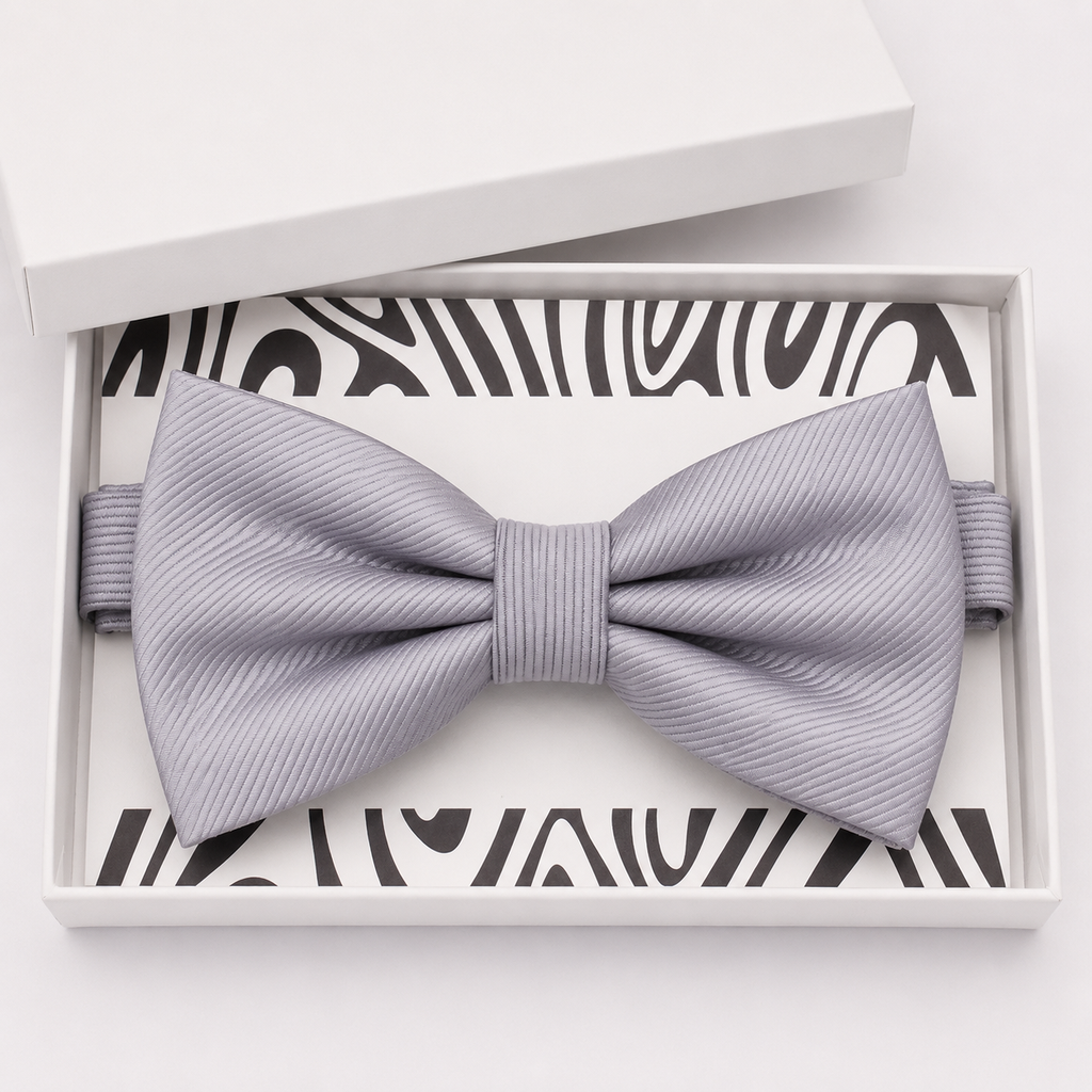 Gray Bow Tie — Wedding & Everyday, Adult & Kids Handmade Pre-Tied