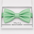 Mint Green Bow Tie — Wedding & Everyday, Adult & Kids Handmade Pre-Tied