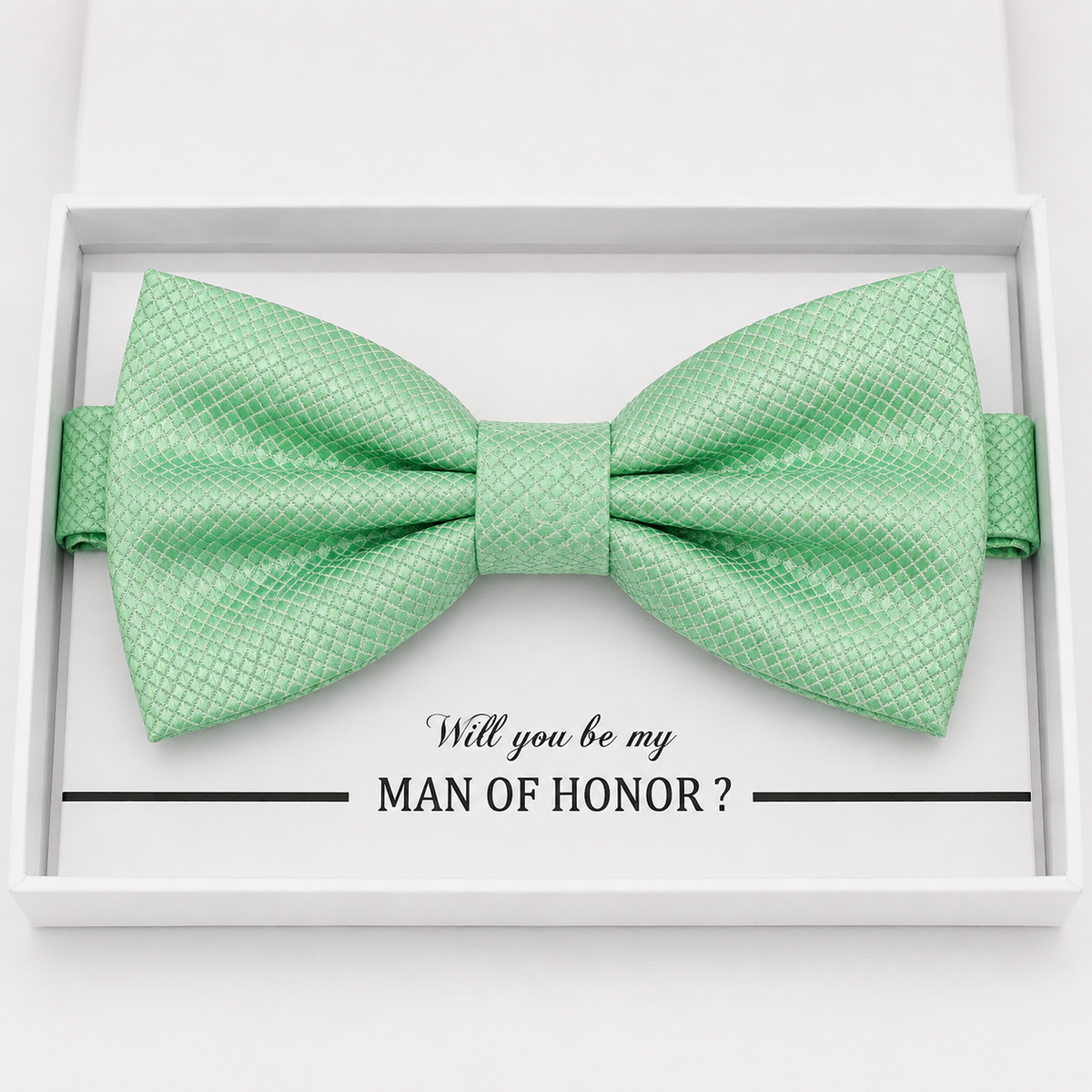 Mint Green Bow Tie — Wedding & Everyday, Adult & Kids Handmade Pre-Tied