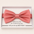 Coral Bow Tie — Wedding & Everyday, Adult & Kids Handmade Pre-Tied