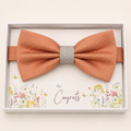 Copper and Silver Bow Tie — Wedding & Everyday, Adult & Kids Handmade Pre-Tied