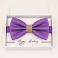 Lavender and Burlap Bow Tie — Wedding & Everyday, Adult & Kids Handmade Pre-Tied