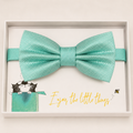 Aqua Blue Bow Tie — Wedding & Everyday, Adult & Kids Handmade Pre-Tied