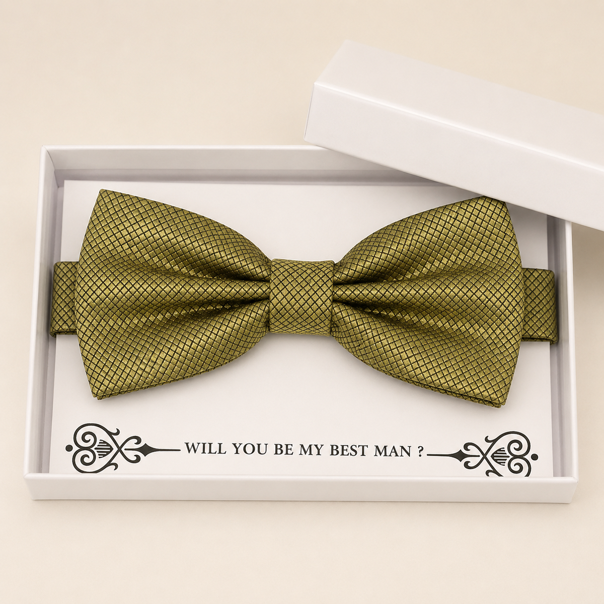 Pale Gold Bow Tie — Wedding & Everyday, Adult & Kids Handmade Pre-Tied