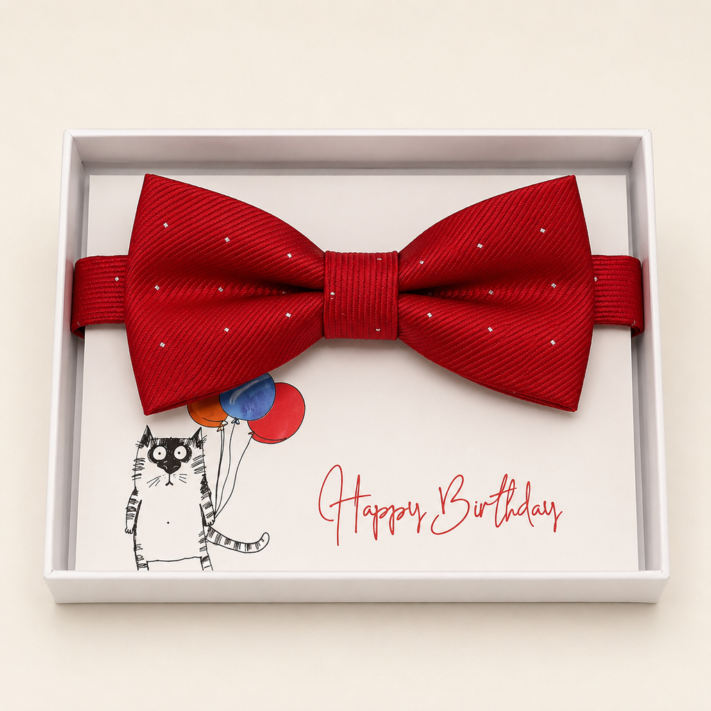 Red Bow Tie — Wedding & Everyday, Adult & Kids Handmade Pre-Tied