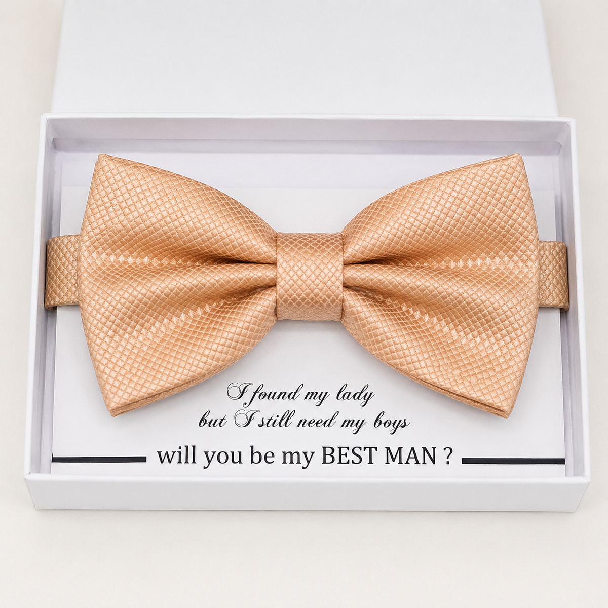 Champagne Bow Tie — Wedding & Everyday, Adult & Kids Handmade Pre-Tied