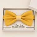 Blue and Burnt Orange Bow Tie — Wedding & Everyday, Adult & Kids Handmade Pre-Tied