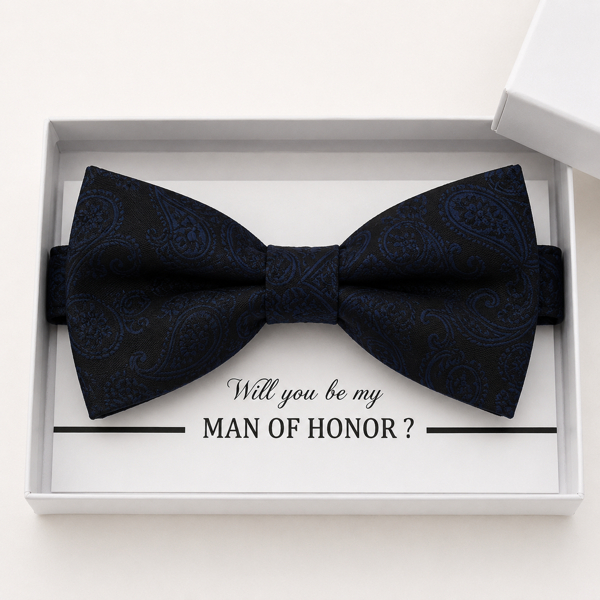 Navy Bow Tie — Wedding & Everyday, Adult & Kids Handmade Pre-Tied