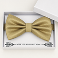 Champagne Bow Tie — Wedding & Everyday, Adult & Kids Handmade Pre-Tied