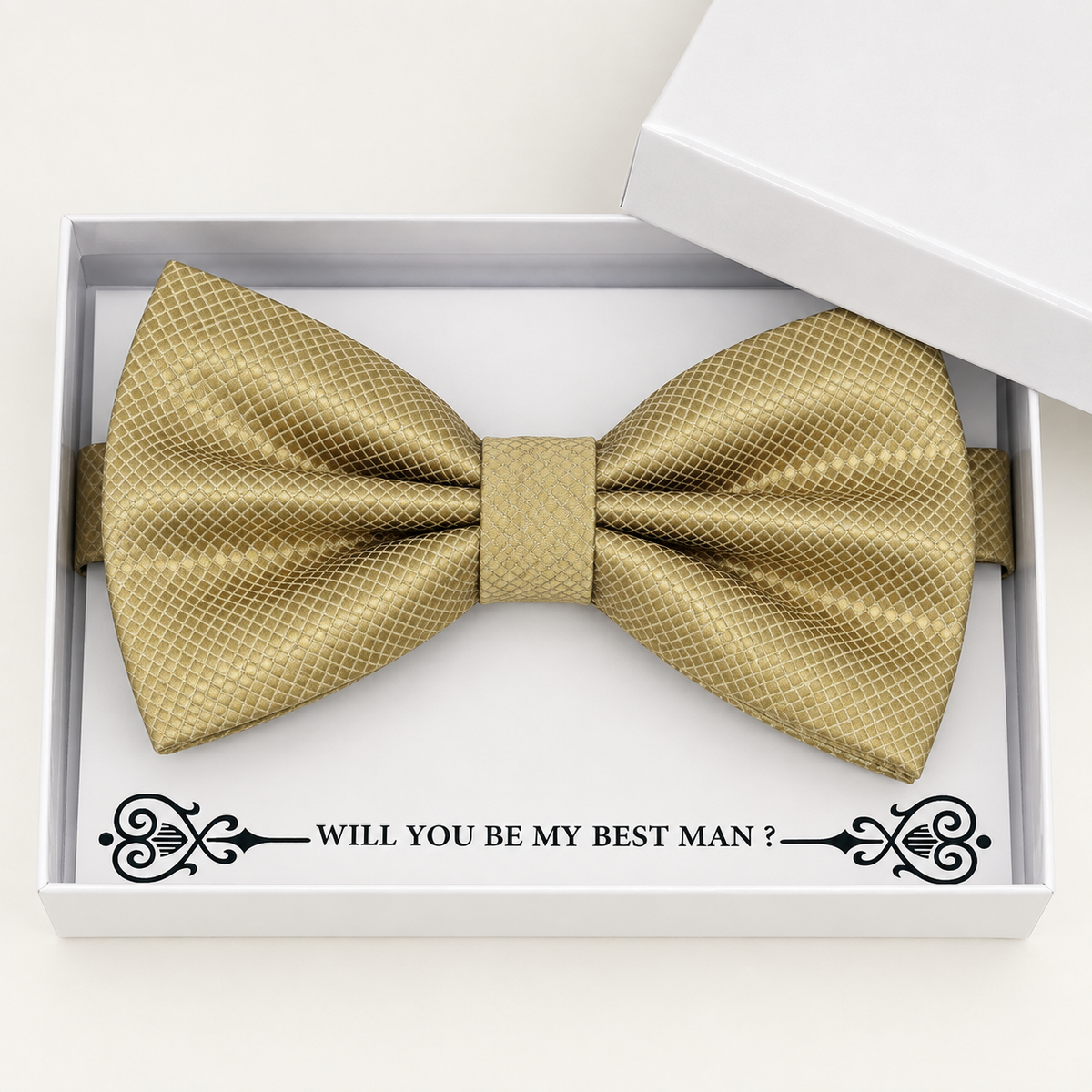 Champagne Bow Tie — Wedding & Everyday, Adult & Kids Handmade Pre-Tied
