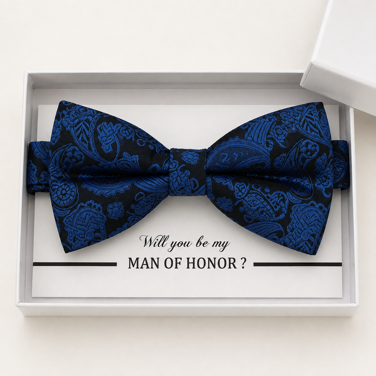Royal Blue Bow Tie — Wedding & Everyday Handmade Pre-Tied