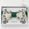 Emerald Green Bow Tie — Wedding & Everyday Handmade Pre-Tied
