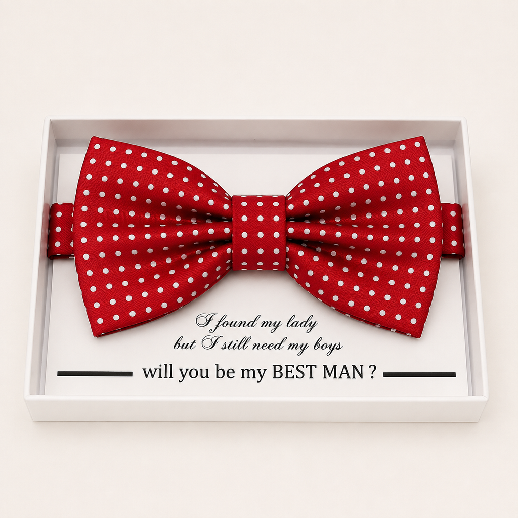 Red Bow Tie — Wedding & Everyday, Adult & Kids Handmade Pre-Tied
