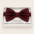 Red Bow Tie — Wedding & Everyday, Adult & Kids Handmade Pre-Tied