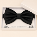 Black Bow Tie — Wedding & Everyday, Adult & Kids Handmade Pre-Tied