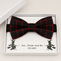 Black and Red Bow Tie — Wedding & Everyday Handmade Pre-Tied