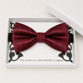 Burgundy and Navy Bow Tie — Wedding & Everyday Handmade Pre-Tied