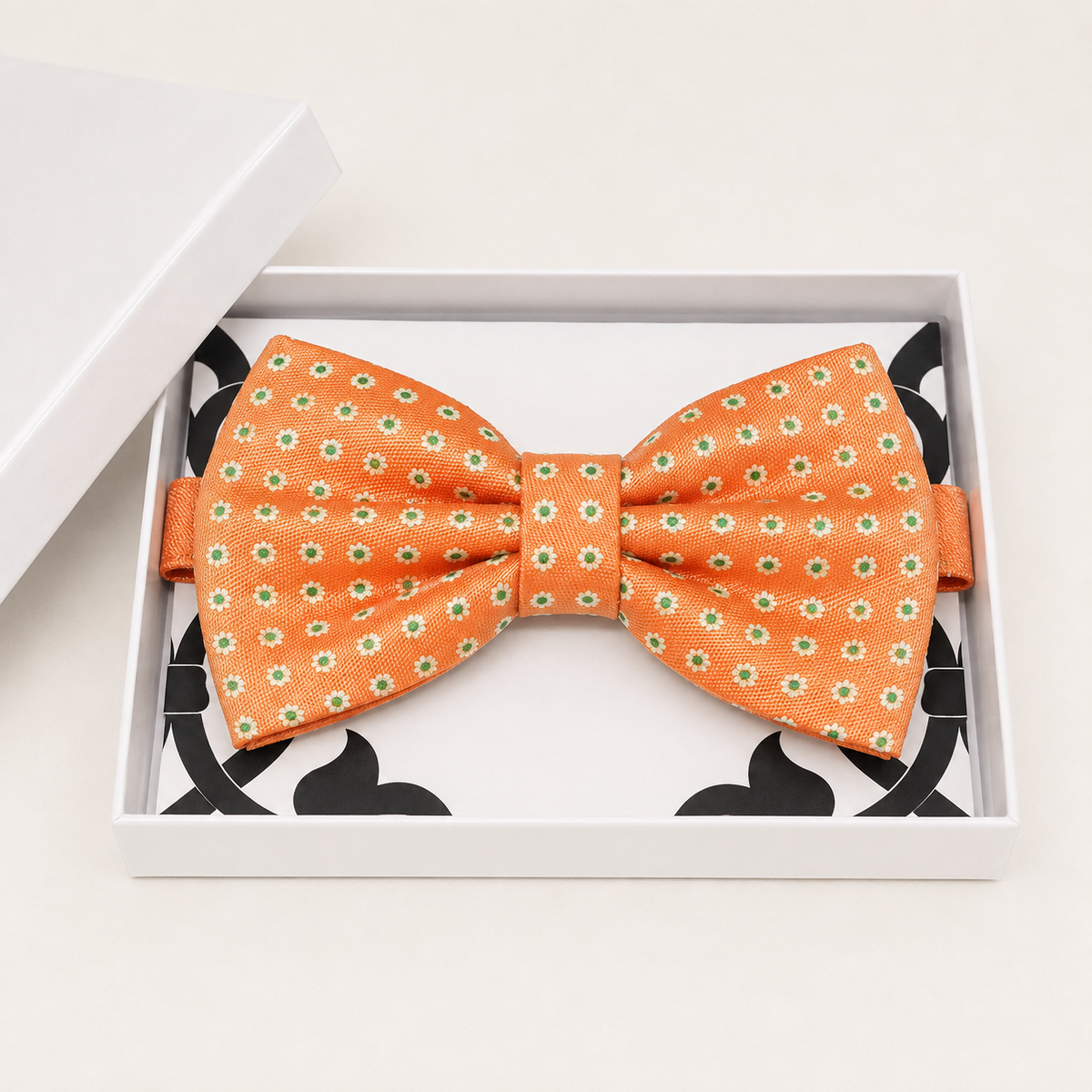 Peach Bow Tie — Wedding & Everyday Handmade Pre-Tied