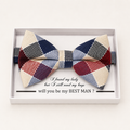 Blue and Red Bow Tie — Wedding & Everyday Handmade Pre-Tied
