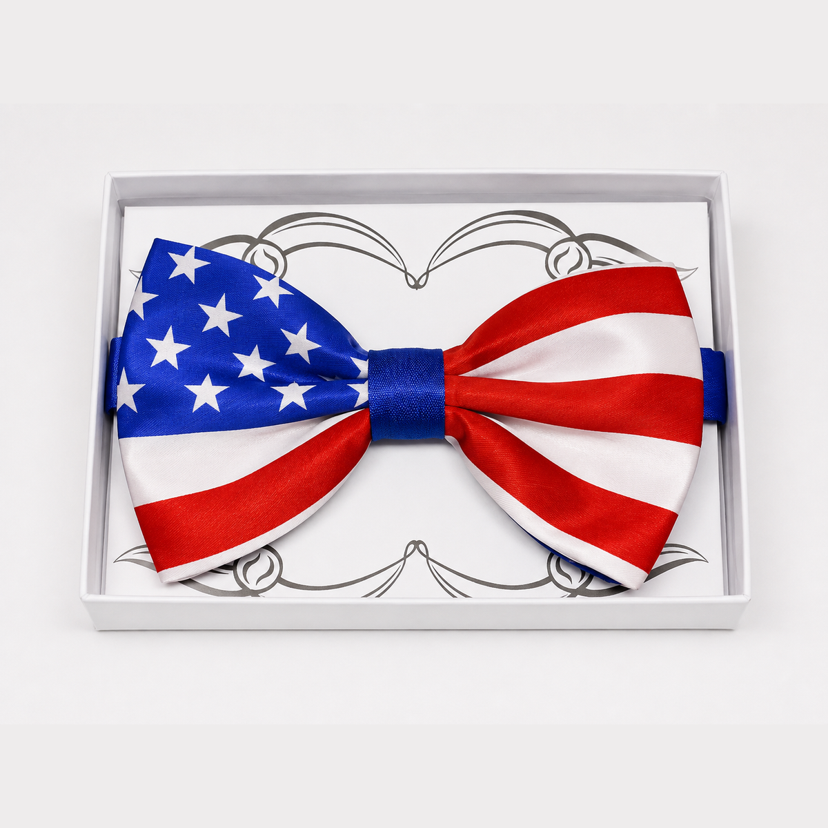 Red and Blue Bow Tie — Wedding & Everyday Handmade Pre-Tied