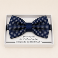 Navy Bow Tie — Wedding & Everyday, Adult & Kids Handmade Pre-Tied