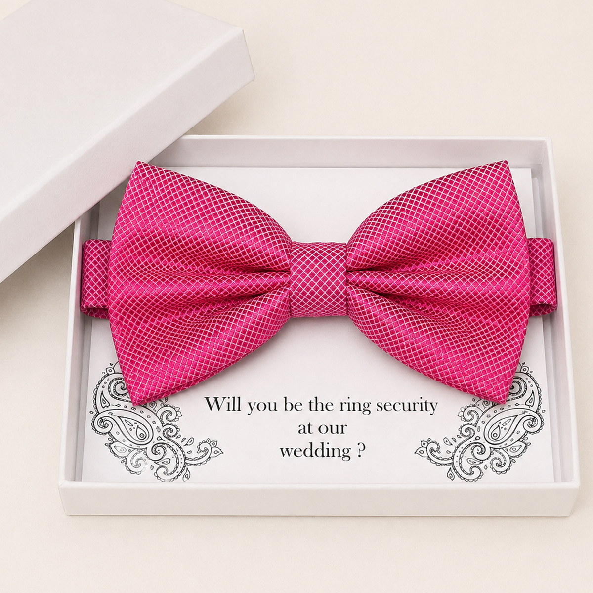 Hot Pink Bow Tie — Wedding & Everyday, Adult & Kids Handmade Pre-Tied